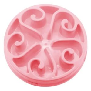 COMEDOURO LENTO CAES ORNARE ROSA