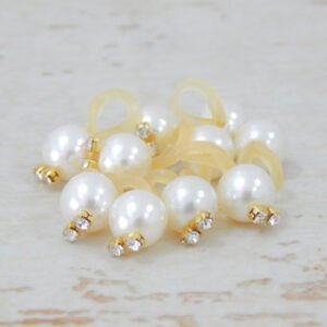 PE050 – ELASTICO DE PEROLAS COM STRASS 50 UNIDADES