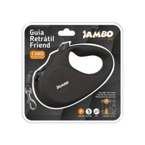GUIA RETRATIL FRIEND PEQUENA PRETA