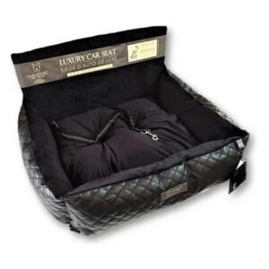 Prive Collection – Car Seat – Assento Automotivo para Pets – Couro Vegano – G (preto)