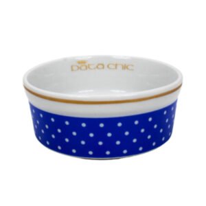 COMEDOURO PORC POA AZUL PATA CHIC 330 ML