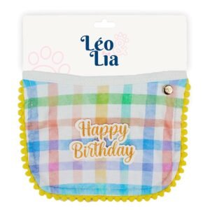 BABADOR LUX HAPPY BIRTHDAY XADREZ COLORIDO 1UN – P