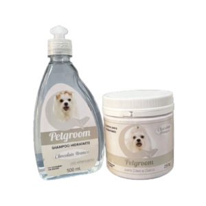 SHAMPOOO PETGROOM CHOCOLATE BRANCO E CONDICIONADOR