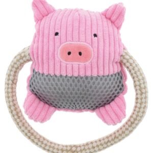 PELUCIA C/ CORDA PORQUINHO ROSA 16CM